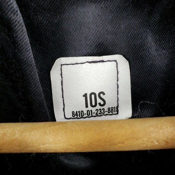 US Navy Womens Enlisted Black Wool Overcoat 10S Double-Breasted Jacket Coat - Picture 3 of 6